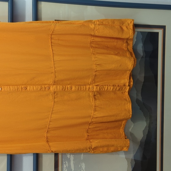 Splendid Mustard Orange Straight Cut Mini Dress Size Medium - Picture 3 of 15